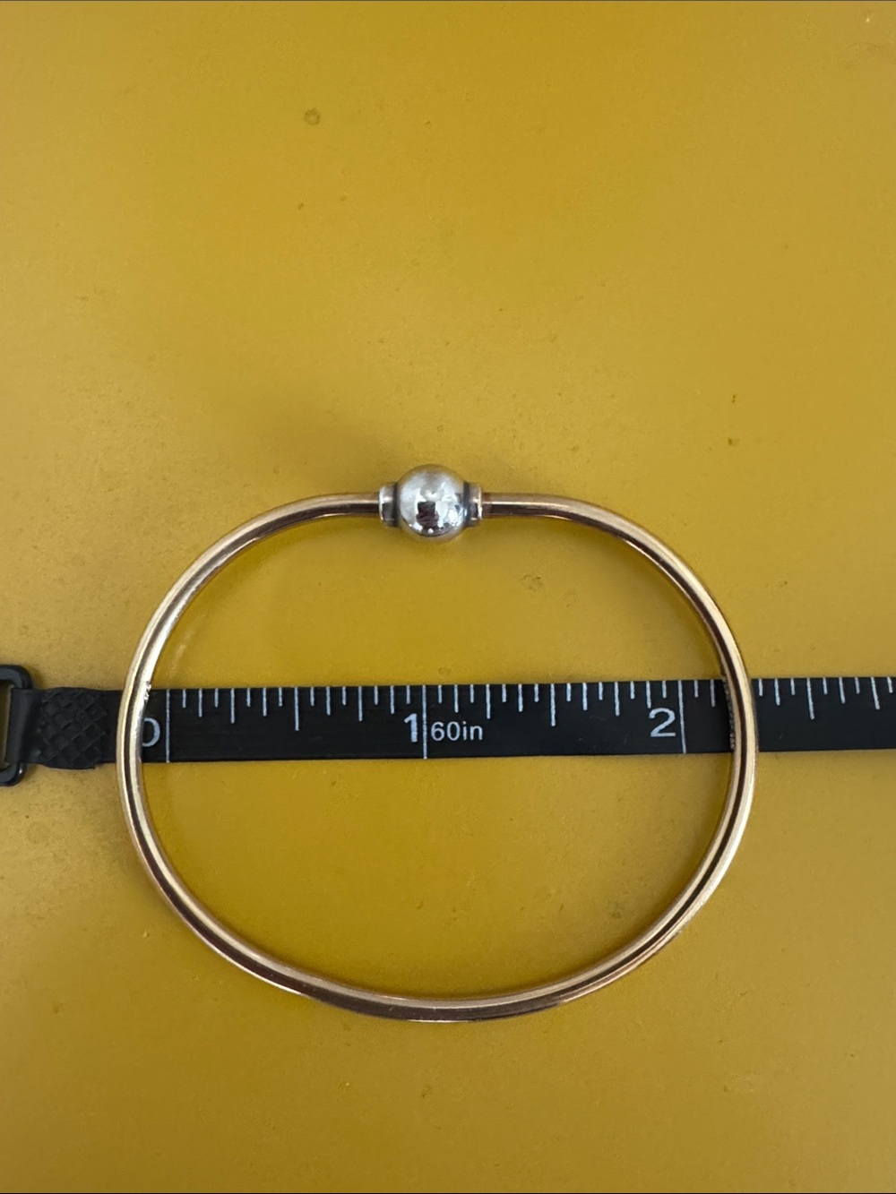 Cape Cod Jewelry Two-Tone Bangle Bracelet - Gold & Silver 6 inch - Picture 4 of 4